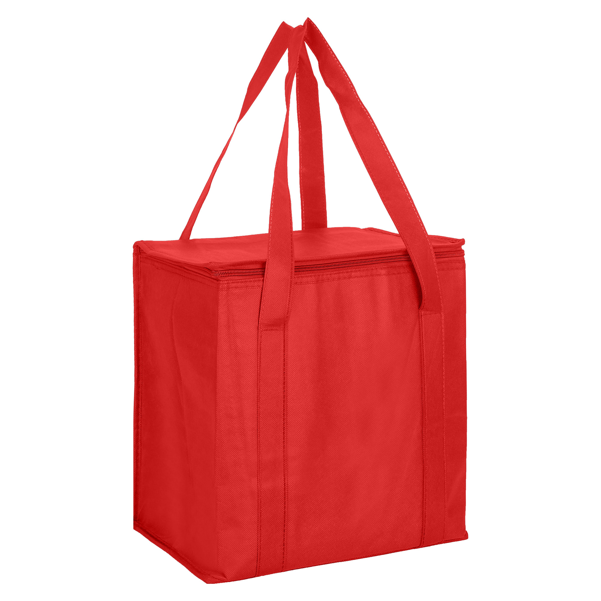 Bulk Custom Non Woven Red Cooler Bag With Zipped Lid Online In Perth Australia