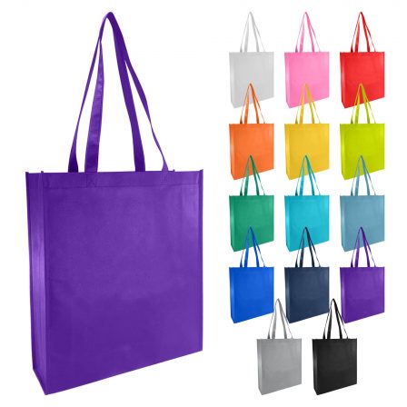 Bulk Promotional Non Woven Large Gusset Violet Color Bag Online In Perth Australia