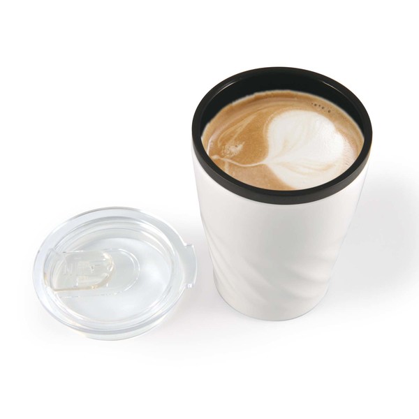 Custom Design Aztec Coffee Cup White Angle Lid Off Stainless Mugs Online In Perth Australia