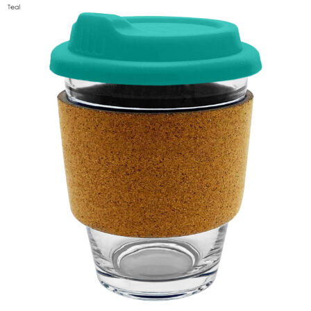  Custom Design Carlo Glass Coffee Cup Cork Teal Glass Mugs Online In Perth Australia 