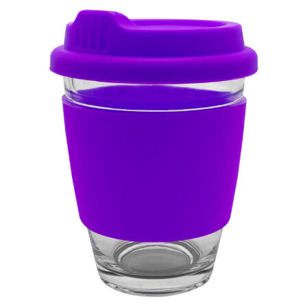  Custom Design Carlo Glass Coffee Cup Silicone purple glass mugs online in Perth Australia 