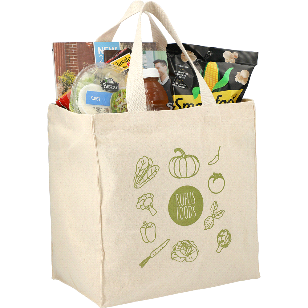 Custom Design Essential Grocery Tote 8L Cotton Calico Bags Online In Perth Australia 