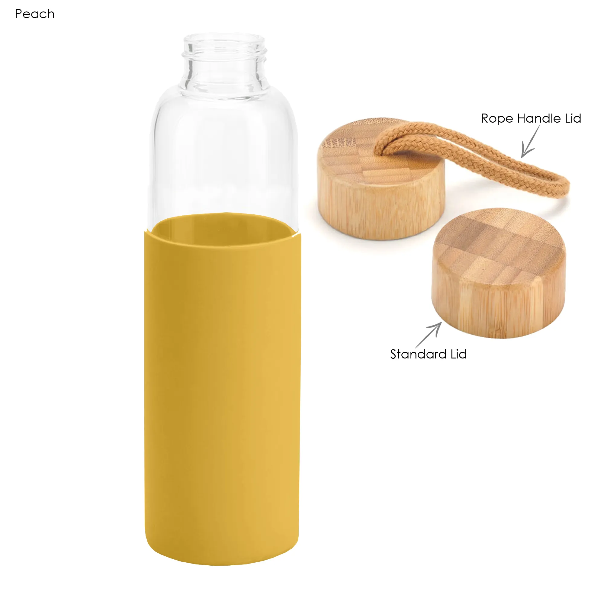 Custom Design Honya Glass With Sleeve Peach Drink Bottle Online In Perth Australia