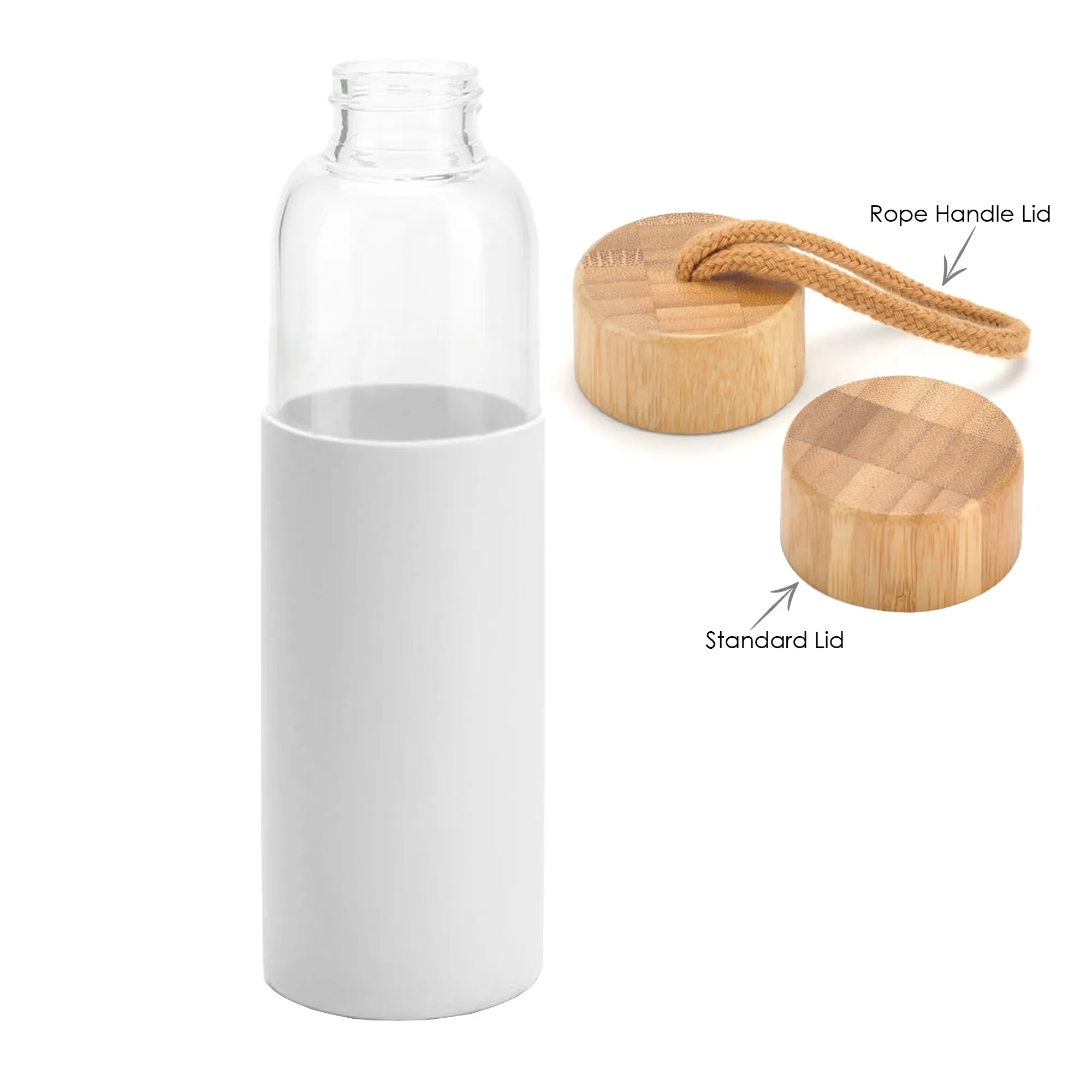 Custom Design Honya Glass With Sleeve White Drink Bottle Online In Perth Australia