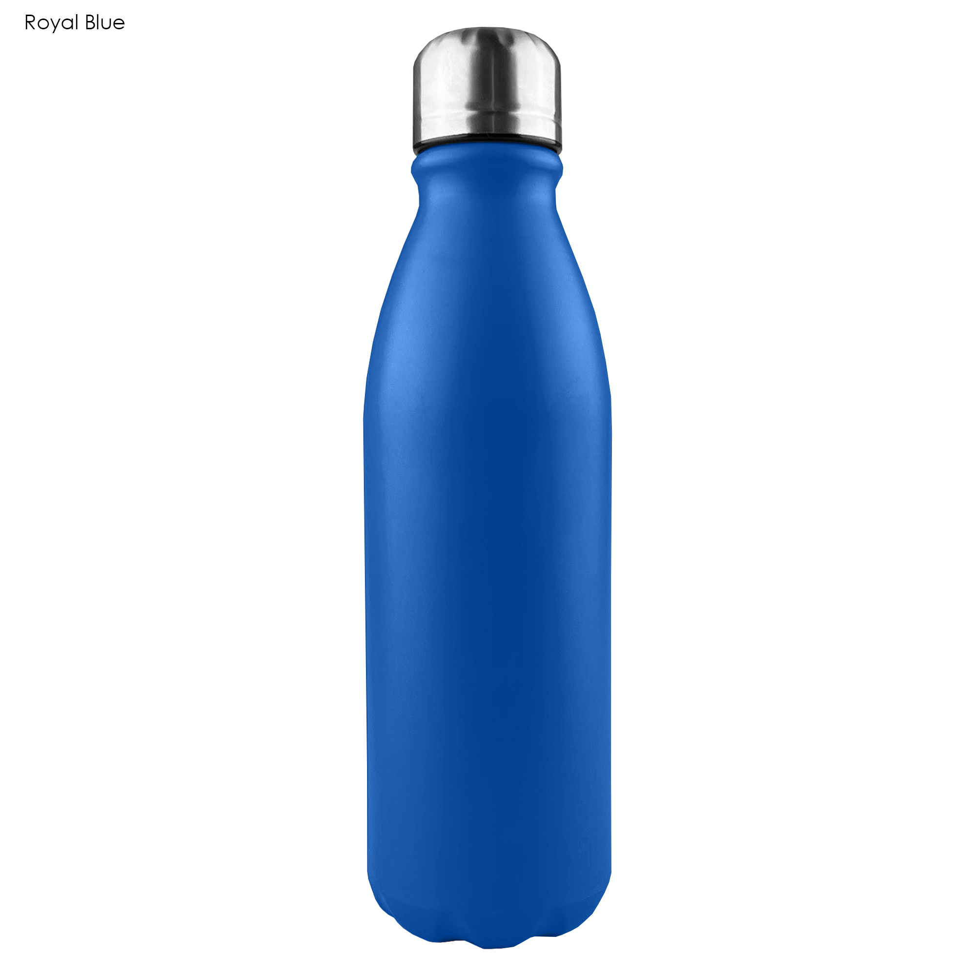 Custom Design Komo Shiny Aluminium Drink Single Wall Royal Blue Stainless Bottle Online In Perth Australia