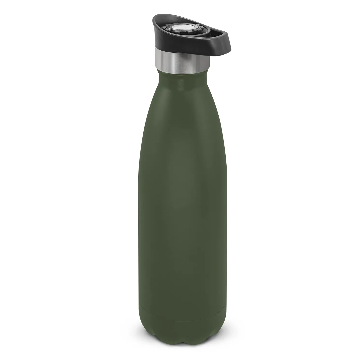 Custom Design Mirage Powder Coated Vacuum Bottle Push Button Lid Olive Online In Perth Australia