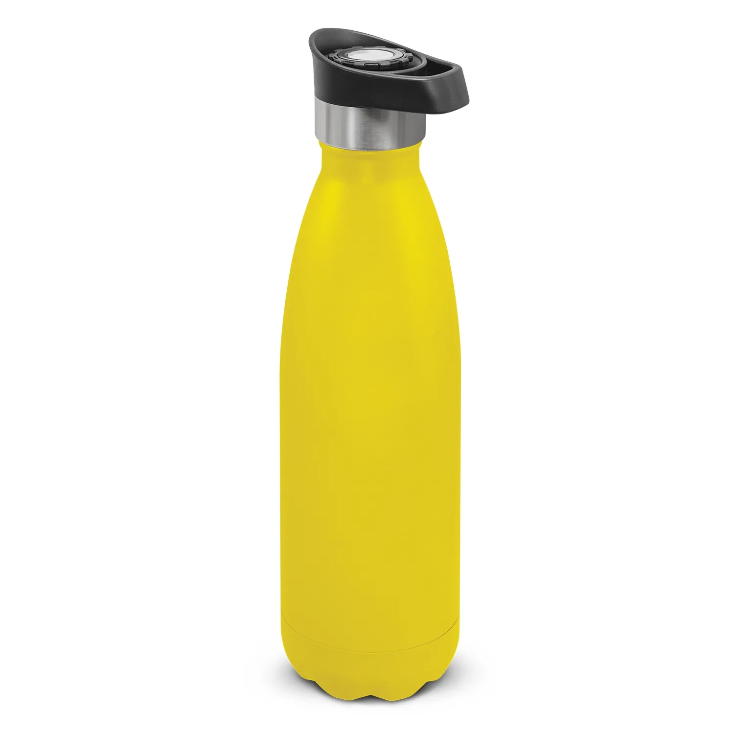 Custom Design Mirage Powder Coated Vacuum Bottle Push Button Lid Yellow Online In Perth Australia