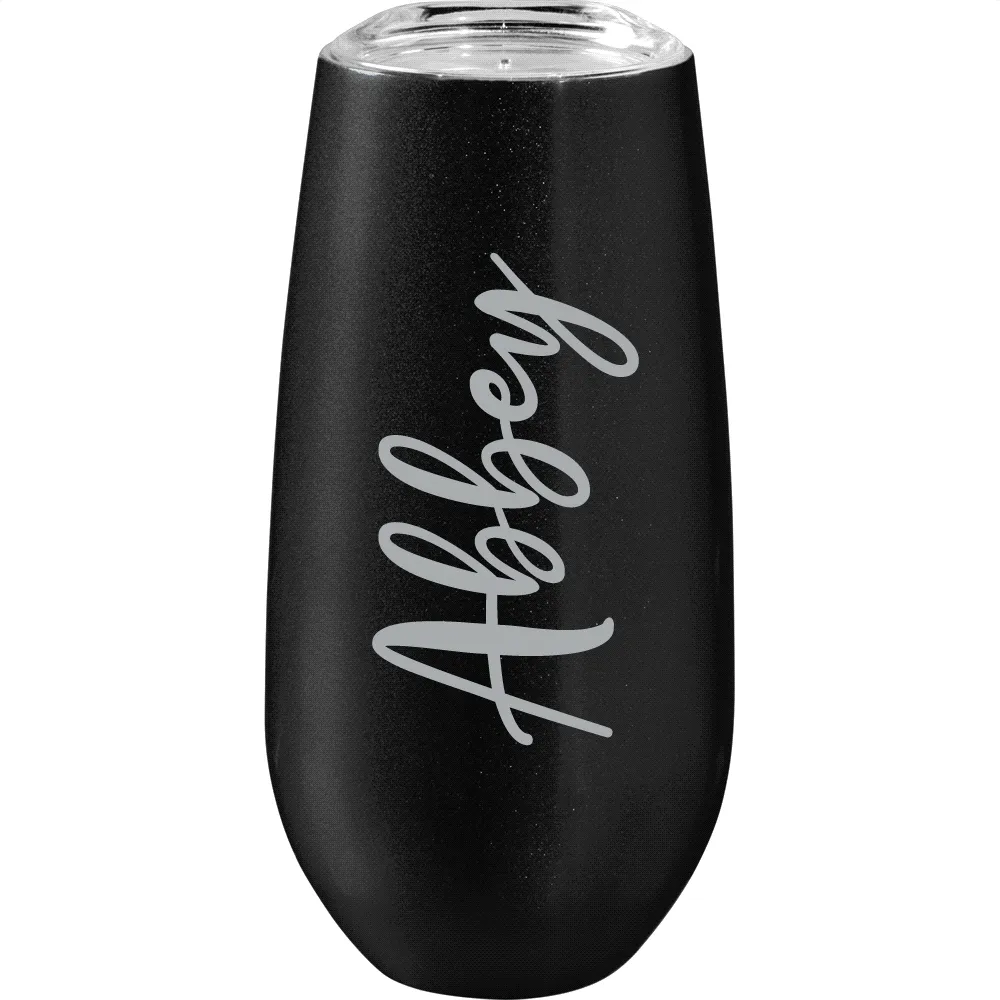 Custom Design Rosa 170Ml Vacuum Champagne Flute Black Online In Perth Australia