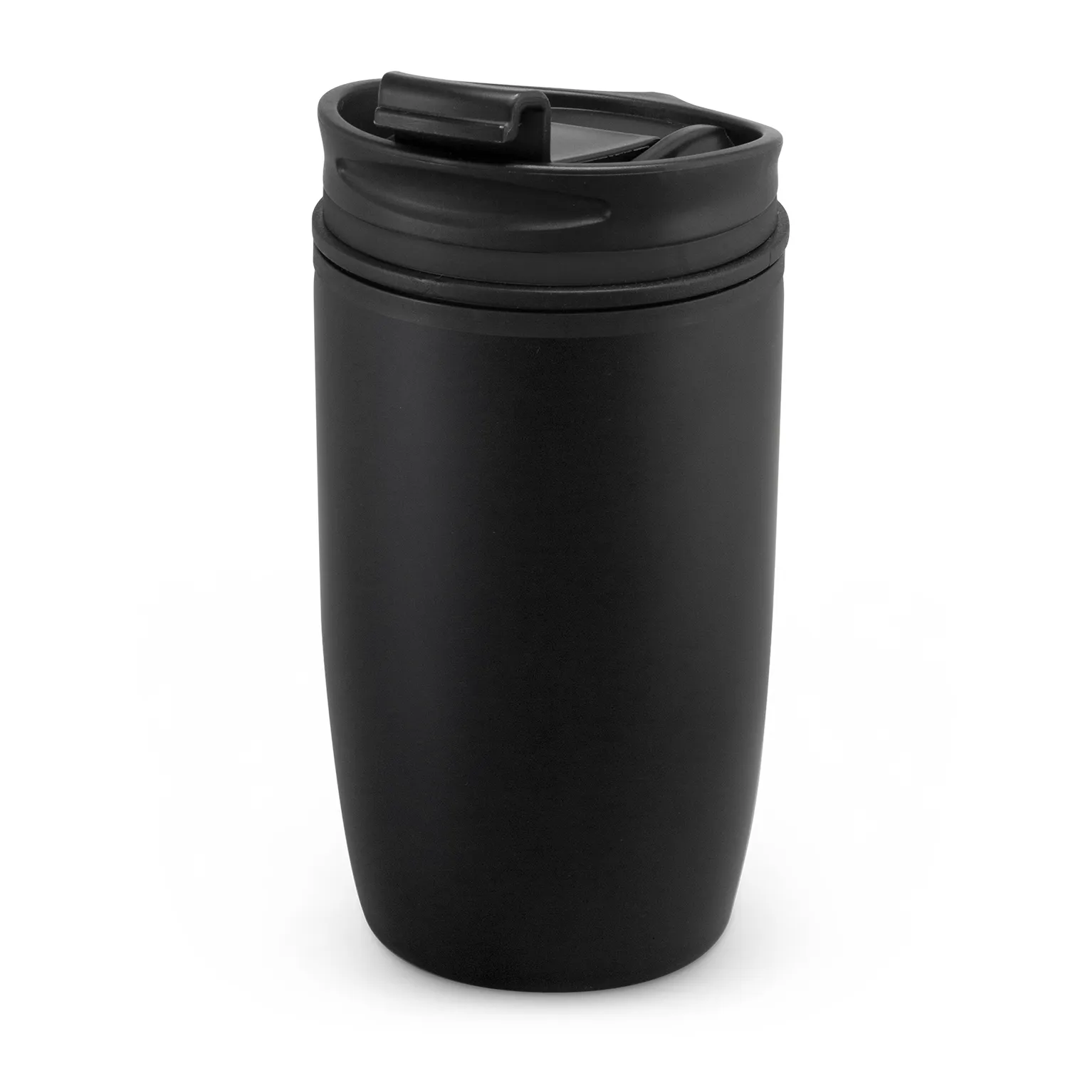 Custom Design Vento Double Wall Cup Matt Black Travel Mug Online In Perth Australia