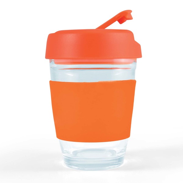  Custom Design Vienna Coffee Cup 
+Flip Lid Orange Glass Mugs Online In Perth Australia 