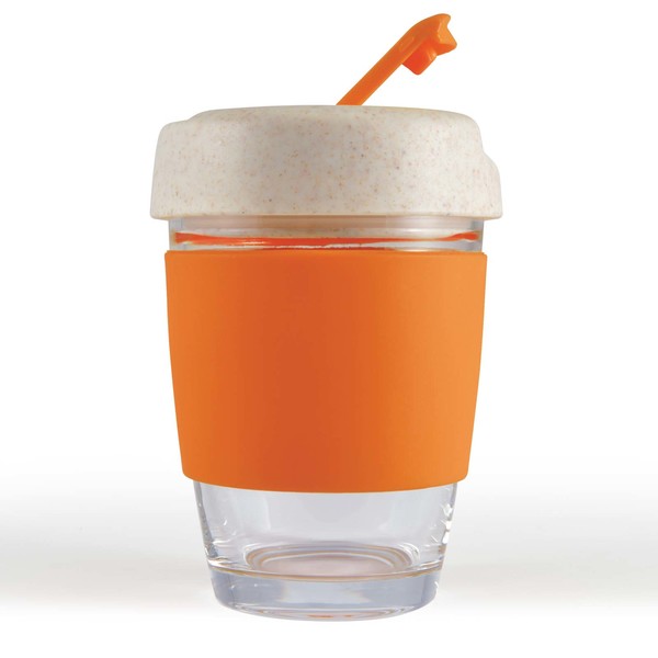  Custom Design Vienna Eco Coffee Cup Silicone Band Orange Glass Mugs Online In Perth Australia 