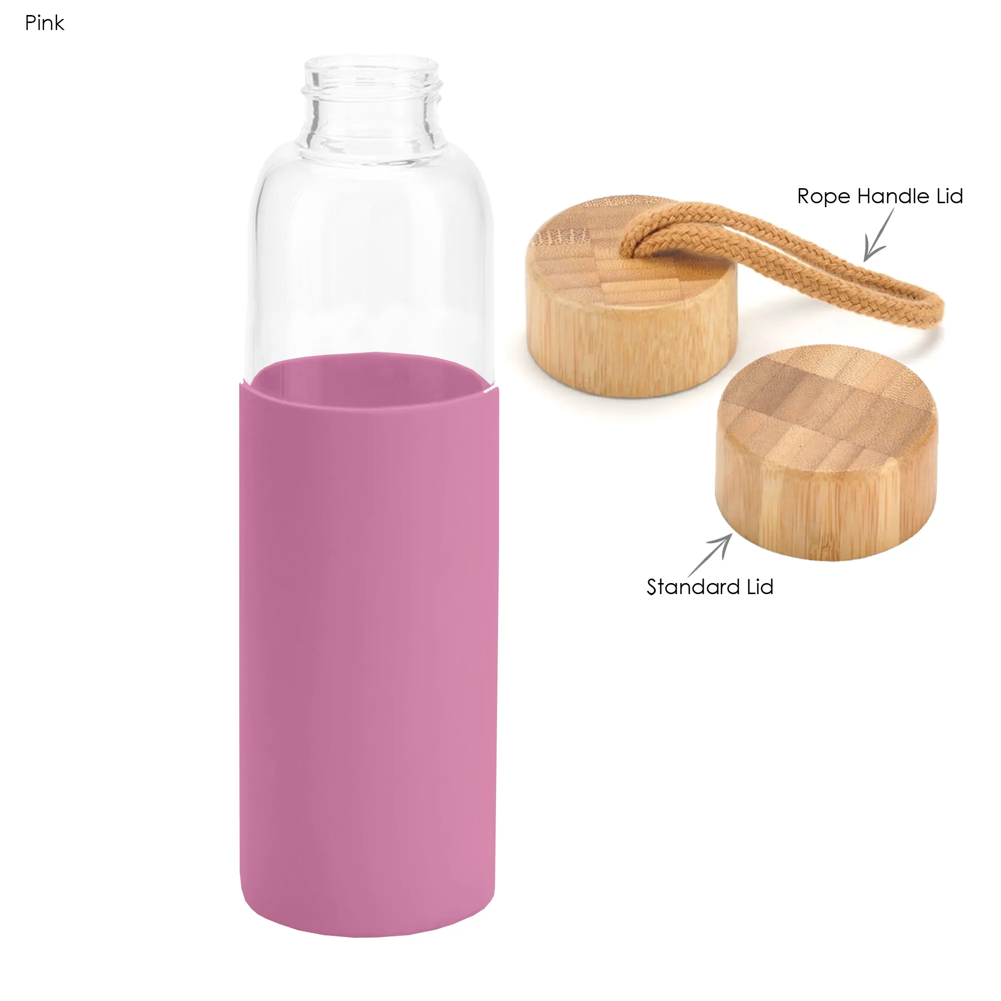 Custom Made Honya Glass With Sleeve Pink Drink Bottle Online In Perth Australia