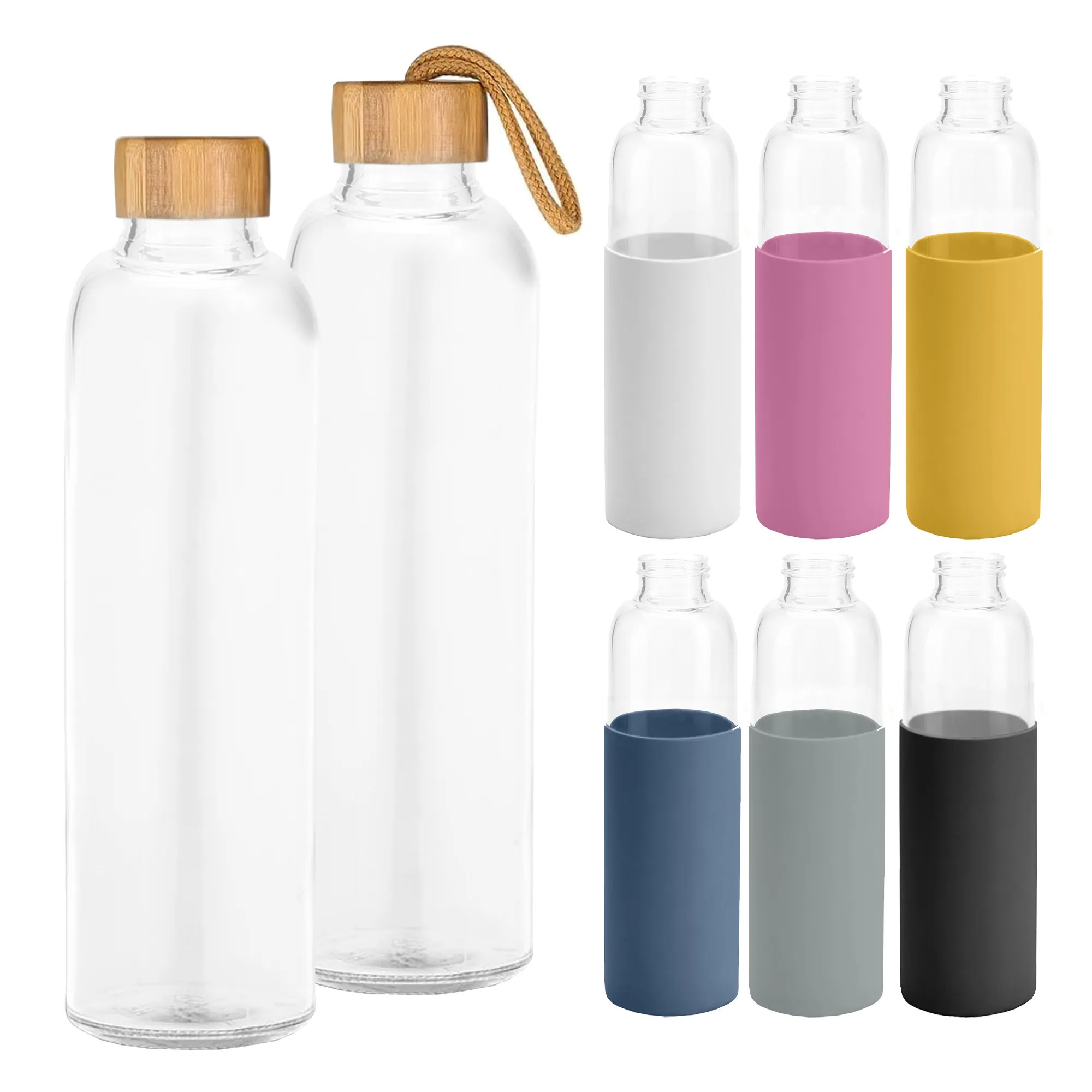 Custom Made Honya Glass With Sleeve Plain Drink Bottle Online In Perth Australia