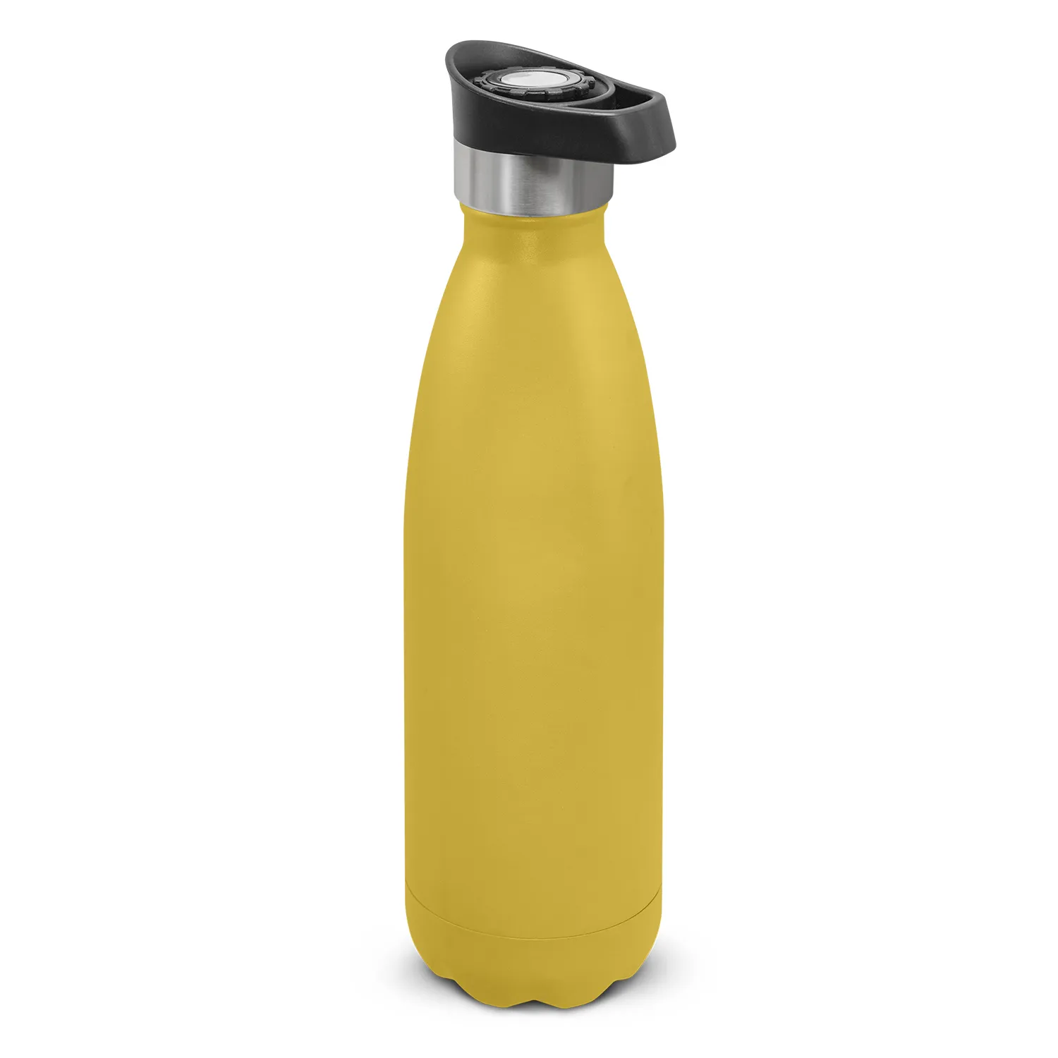 Custom Made Mirage Powder Coated Vacuum Bottle Push Button Lid Mustard Online In Perth Australia