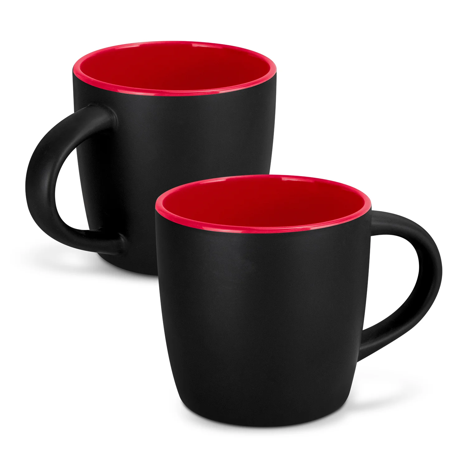 Custom Made Mocha Ceramic Coffee Mug Two Tone Black Red Online In Perth Australia