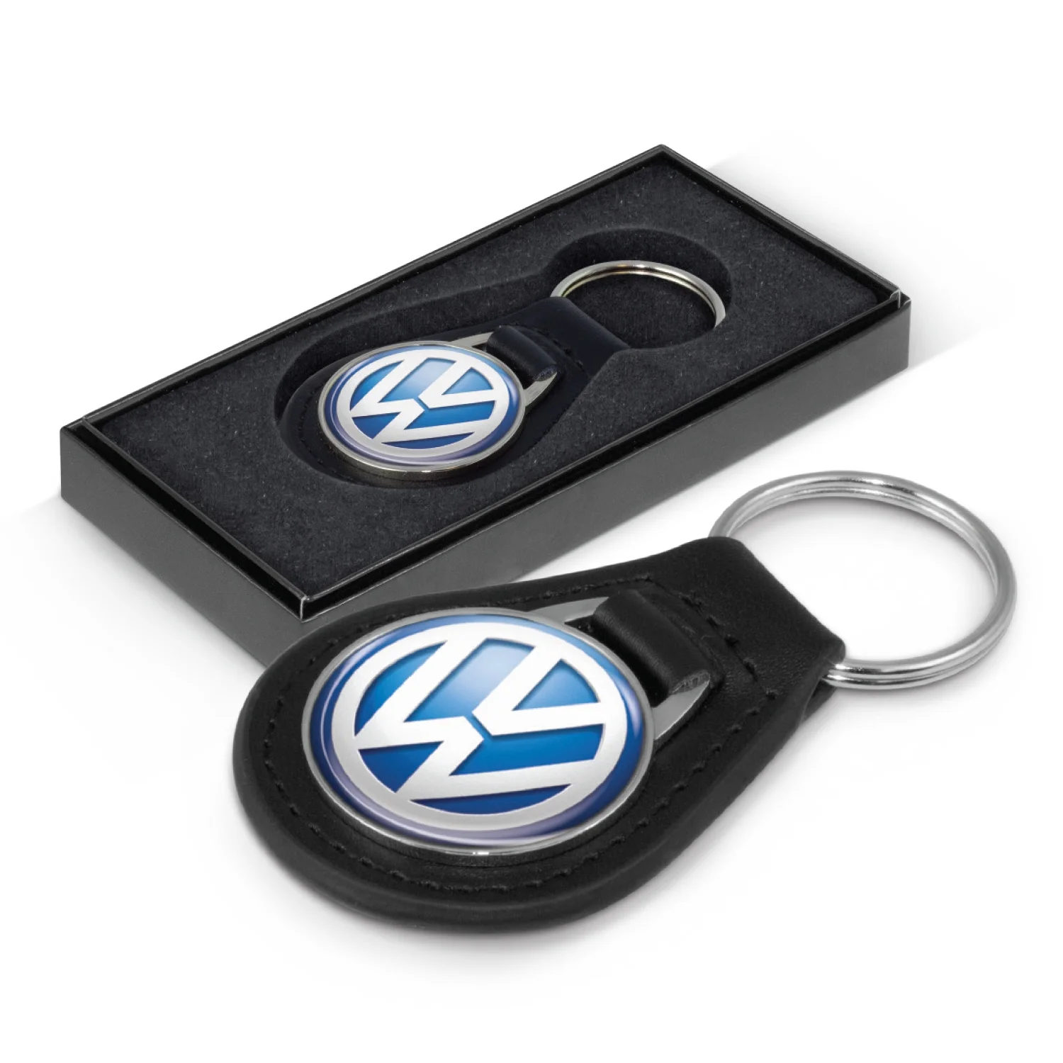 Custom Printed Baron Leather Key Ring Round Main Online In Perth Australia