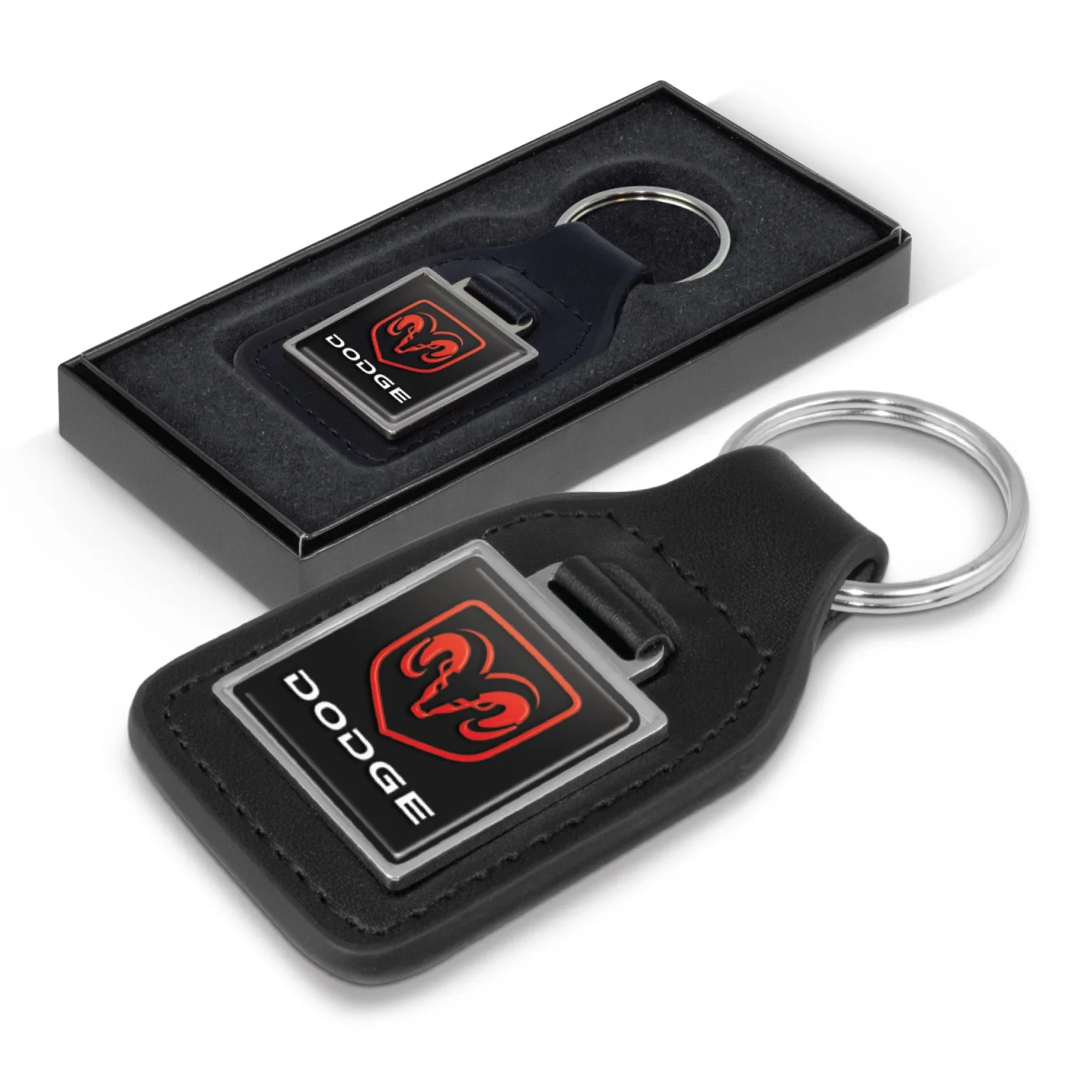 Custom Printed Baron Leather Key Ring Square Main Online In Perth Australia