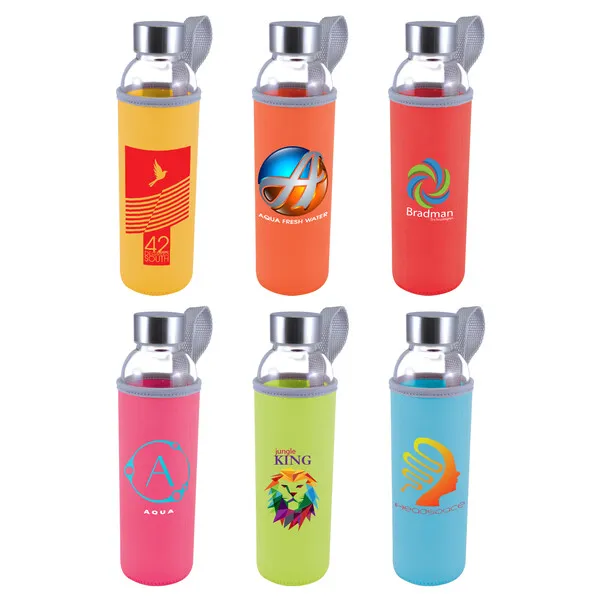 Custom Printed Capri Glass Neoprene Sleeve Main Drink Bottle Online In Perth Australia