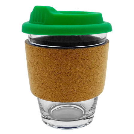  Custom Printed Carlo Glass Coffee Cup Cork Dark Green Glass Mugs Online In Perth Australia 