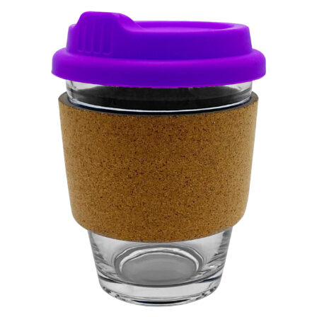  custom-printed-carlo-glass-coffee-cup-cork-purple-glass-mugs-online-in-perth-australia 