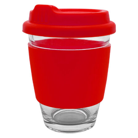  Custom Printed Carlo Glass Coffee Cup Silicone red glass mugs online in Perth Australia 