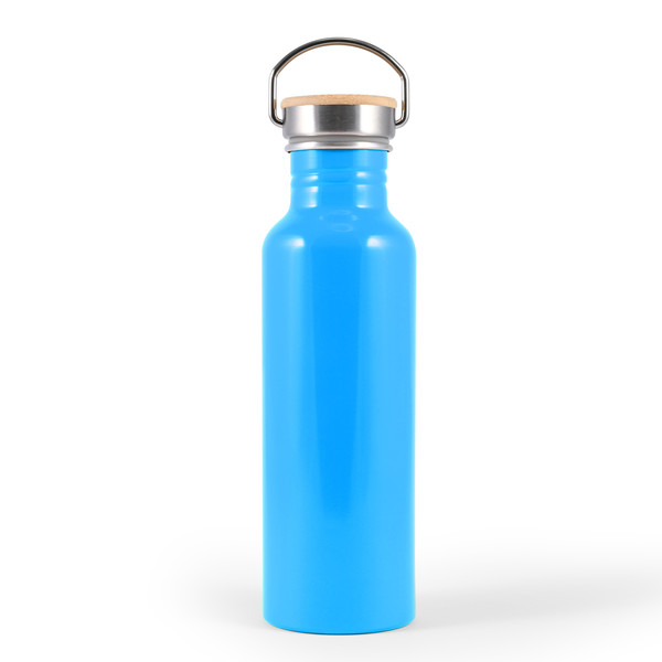 Custom Printed Chat Recycled Aluminium Drink Light Blue Stainless Bottle Online In Perth Australia