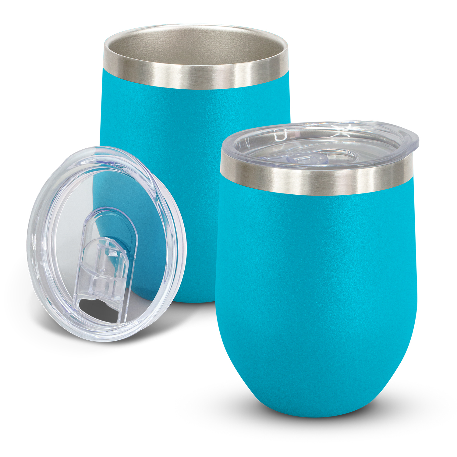 Custom Printed Cordia Vacuum Cup - Powder Coated Light Blue Online In Perth Australia