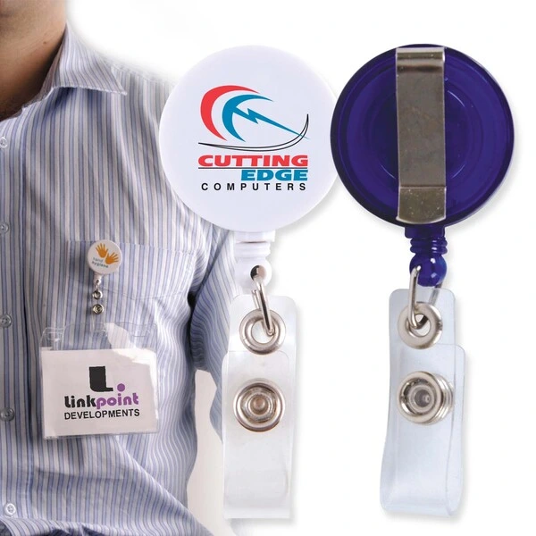 Custom Printed Corfu Retractable Name Holder Digital Print Badges Pins Online in Perth Australia