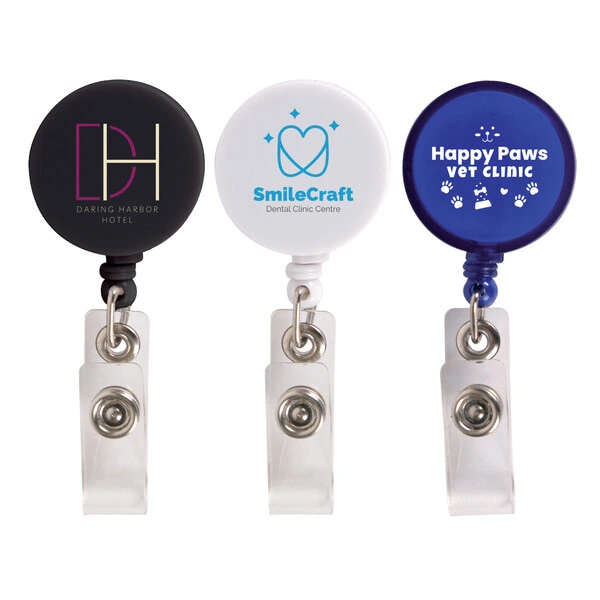 Custom Printed Corfu Retractable Name Holder Main Badges Pins Online in Perth Australia