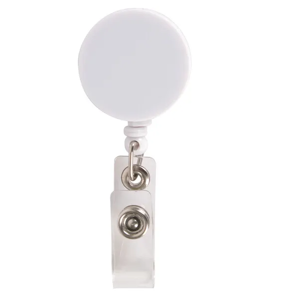 Custom Printed Corfu Retractable Name Holder White Badges Pins Online in Perth Australia