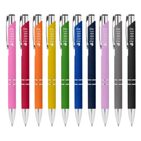 Custom Printed Euroauz Rubberised Main Metal Wood Pens Online In Perth Australia