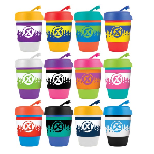 Custom Printed Kick Coffee Cup Silicone Band Printed Plastic Mugs Online In Perth Australia 