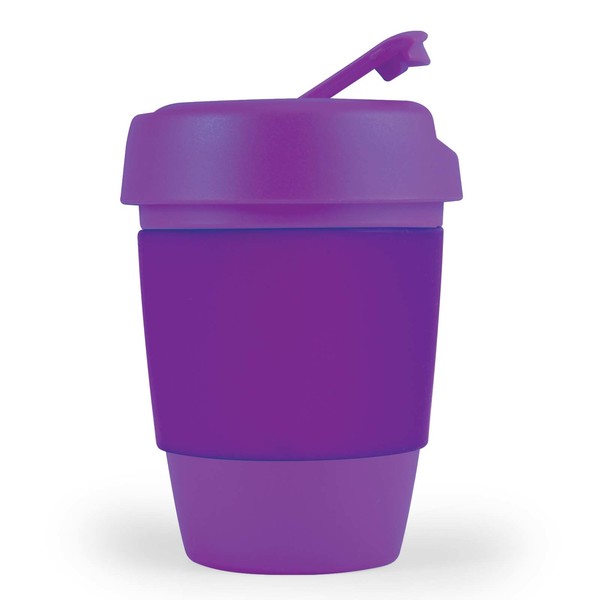  Custom Printed Kick Coffee Cup Silicone Band Purple Plastic Mugs Online In Perth Australia 