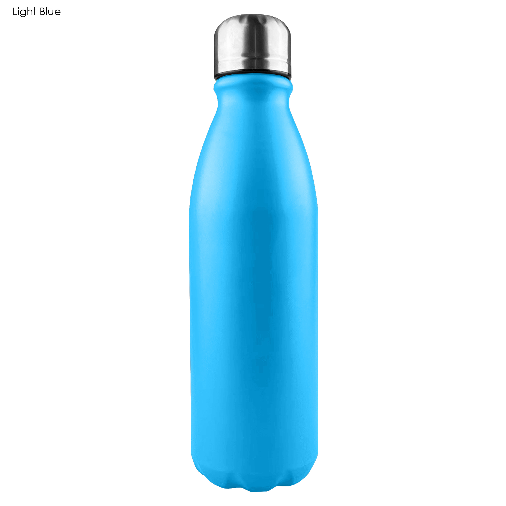 Custom Printed Komo Shiny Aluminium Drink Single Wall Light Blue Stainless Bottle Online In Perth Australia