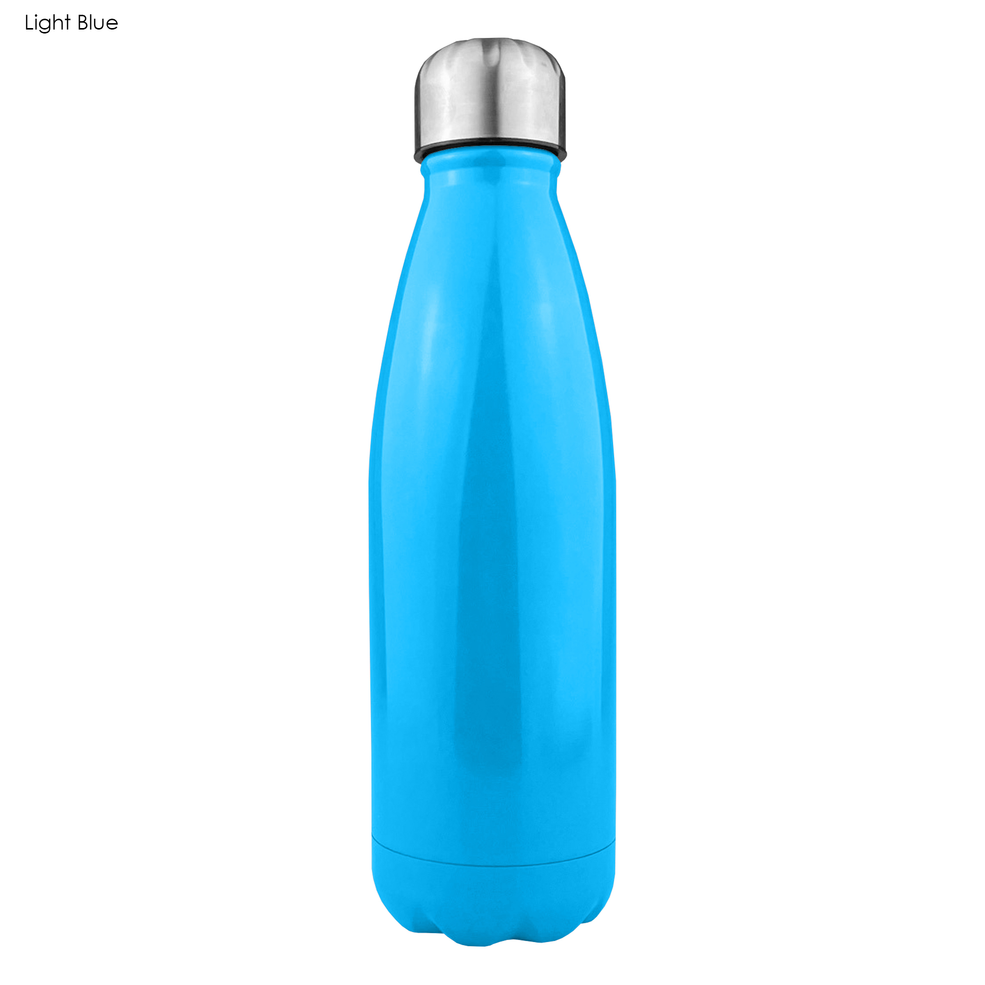 Custom Printed Komo Shiny Steel Drink Single Wall Light Blue Stainless Bottle Online In Perth Australia