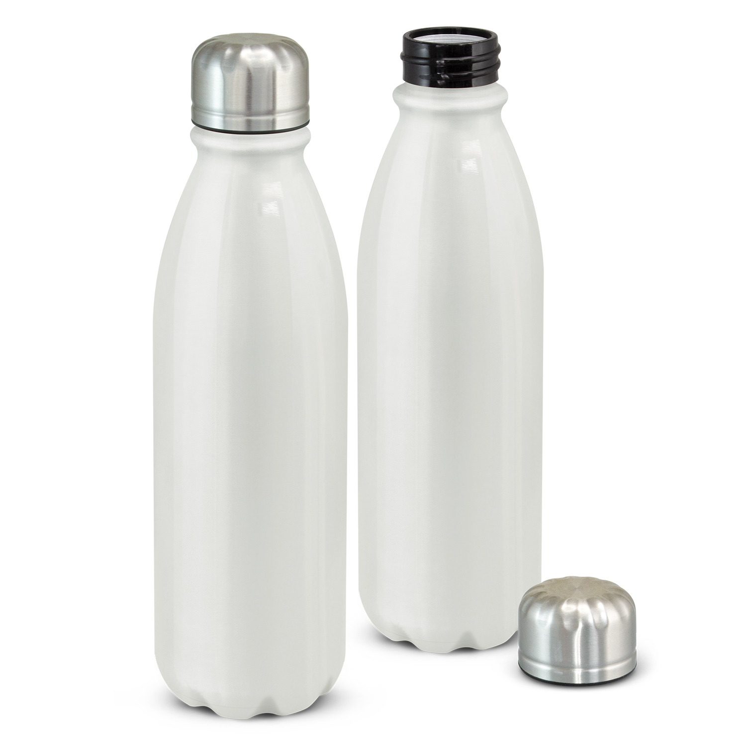 Custom Printed Mirage Aluminium White Stainless Bottle Online In Perth Australia