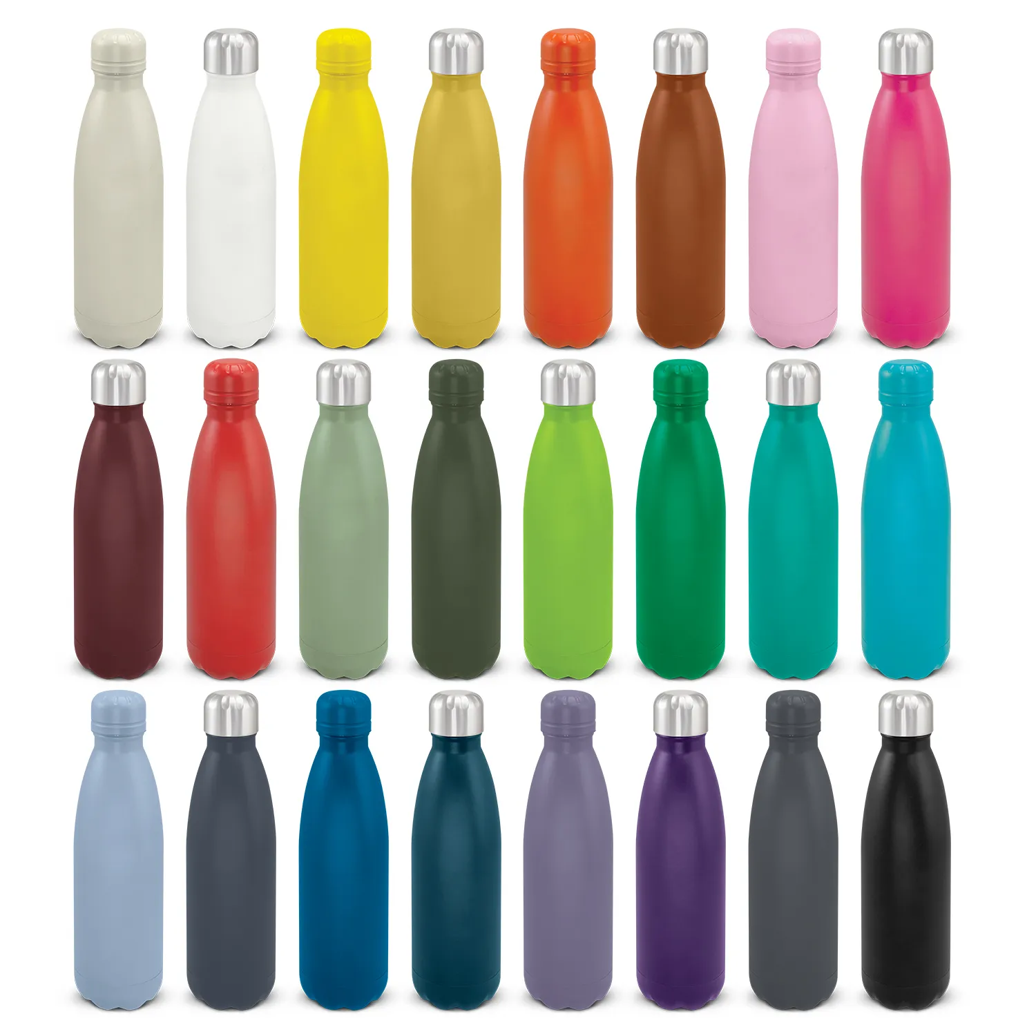 Custom Printed Mirage Powder Coated Vacuum Bottle Colour Range Online In Perth Australia