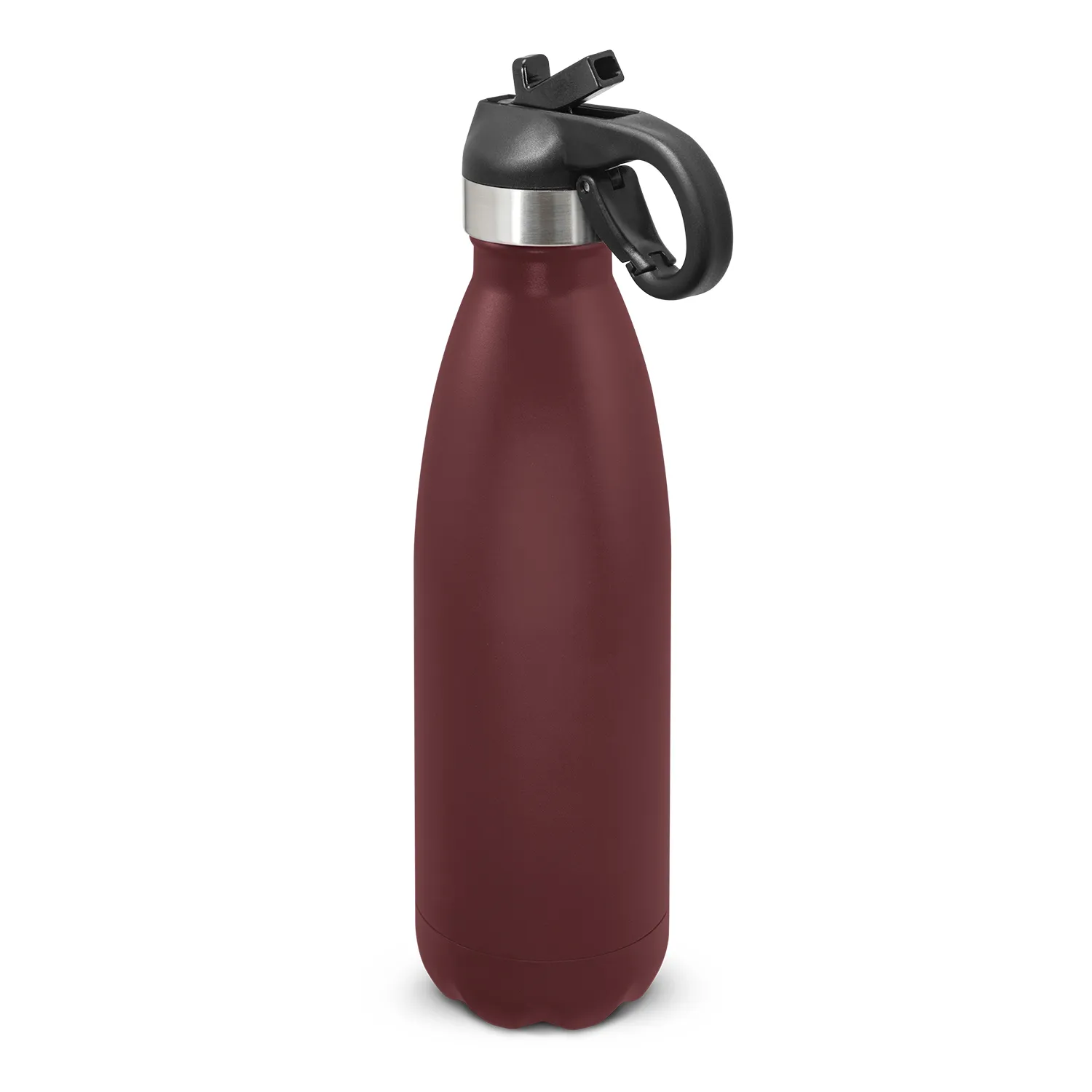 Custom Printed Mirage Powder Coated Vacuum Bottle Flip Lid Burgundy Online In Perth Australia