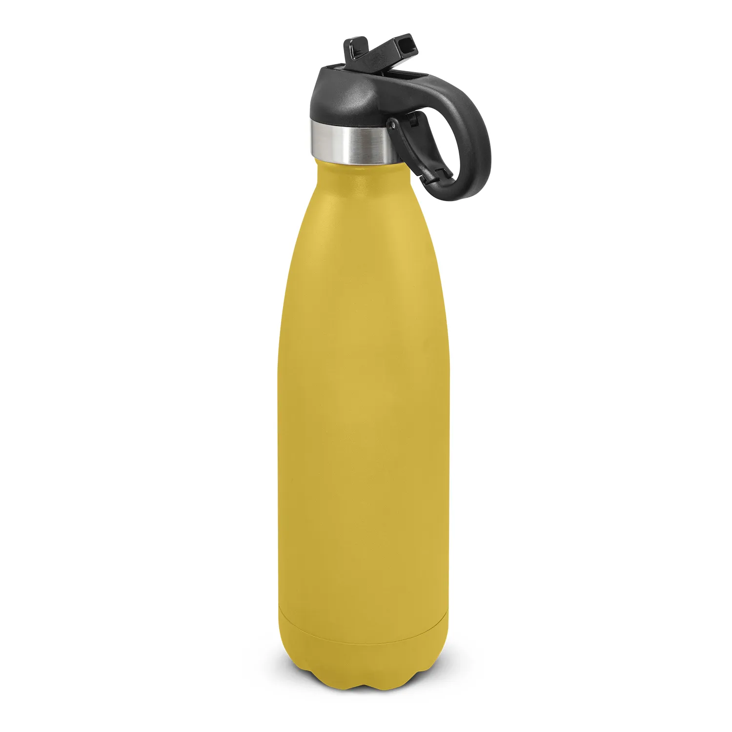 Custom Printed Mirage Powder Coated Vacuum Bottle Flip Lid Mustard Online In Perth Australia