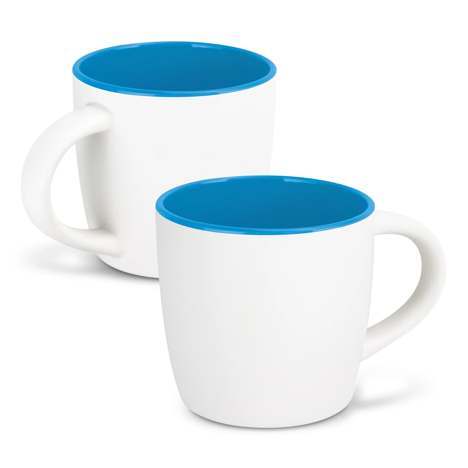 Custom Printed Mocha Ceramic Coffee Mug Two Tone White Light Blue Online In Perth Australia