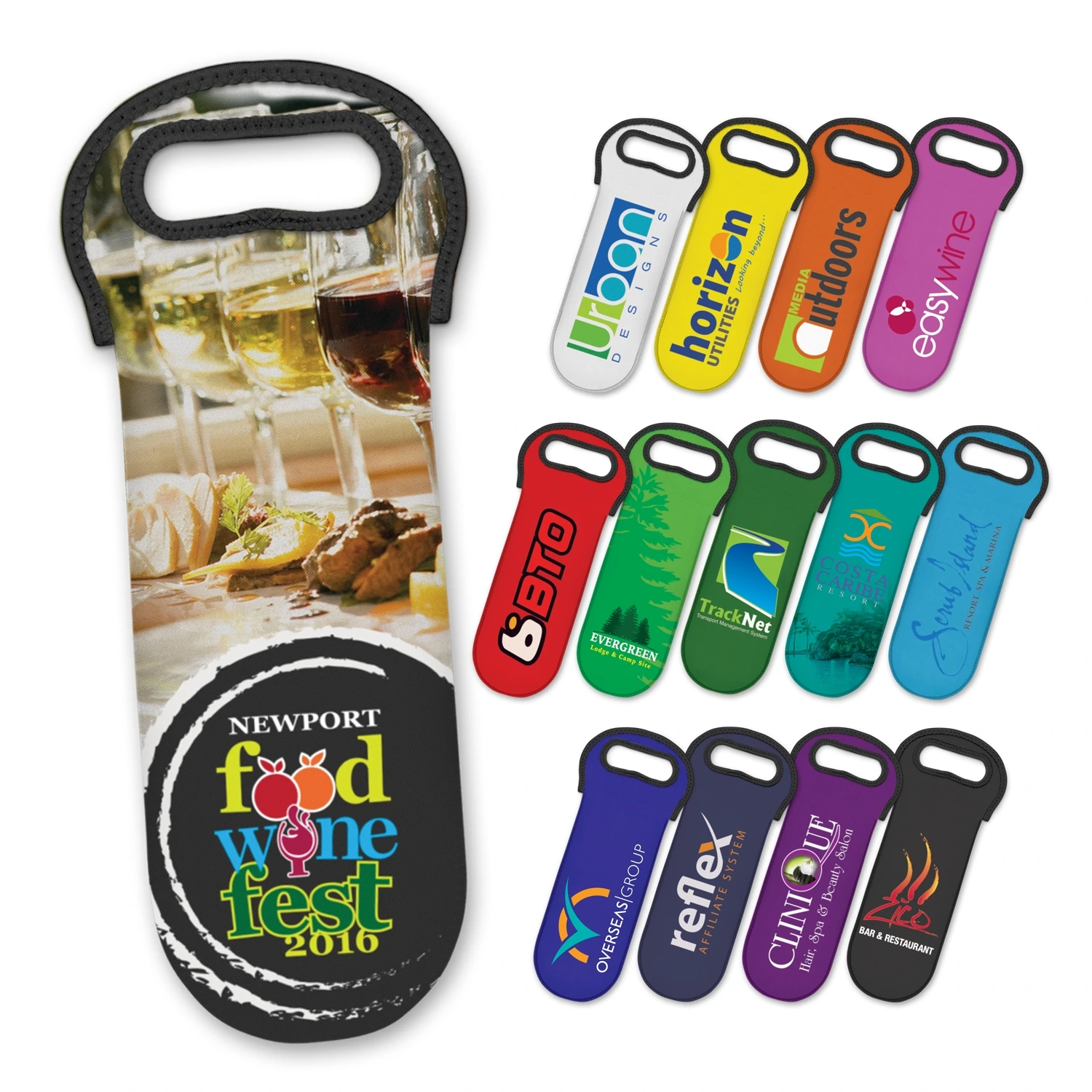 Custom Printed Neoprene Wine Cooler Bags Full Colour Online In Perth Australia