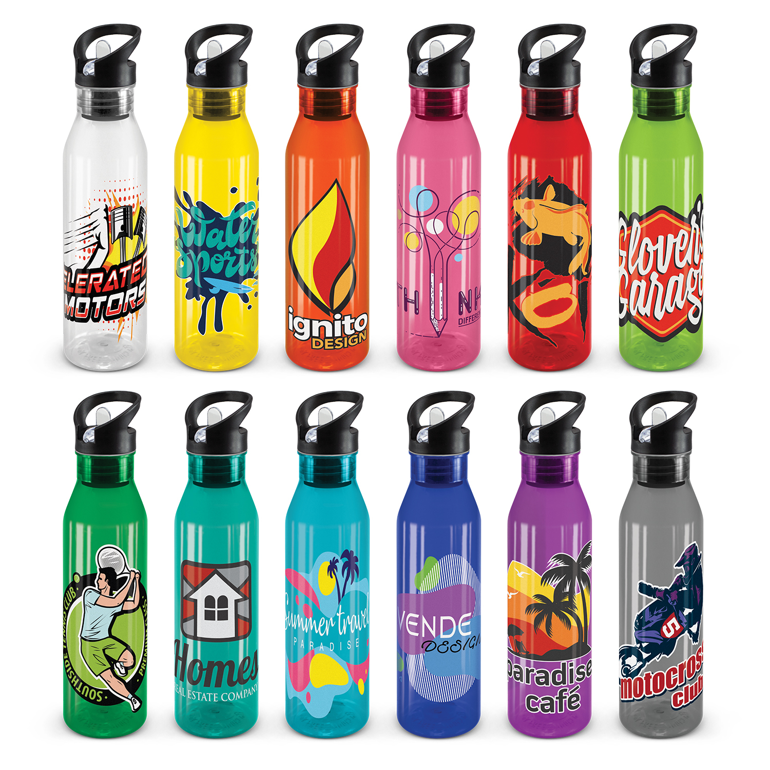 Custom Printed Nomad Translucent Main Plastic Bottle Online In Perth Australia