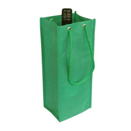 Custom Printed Non Woven Single Bottle Bag Green Online In Perth Australia