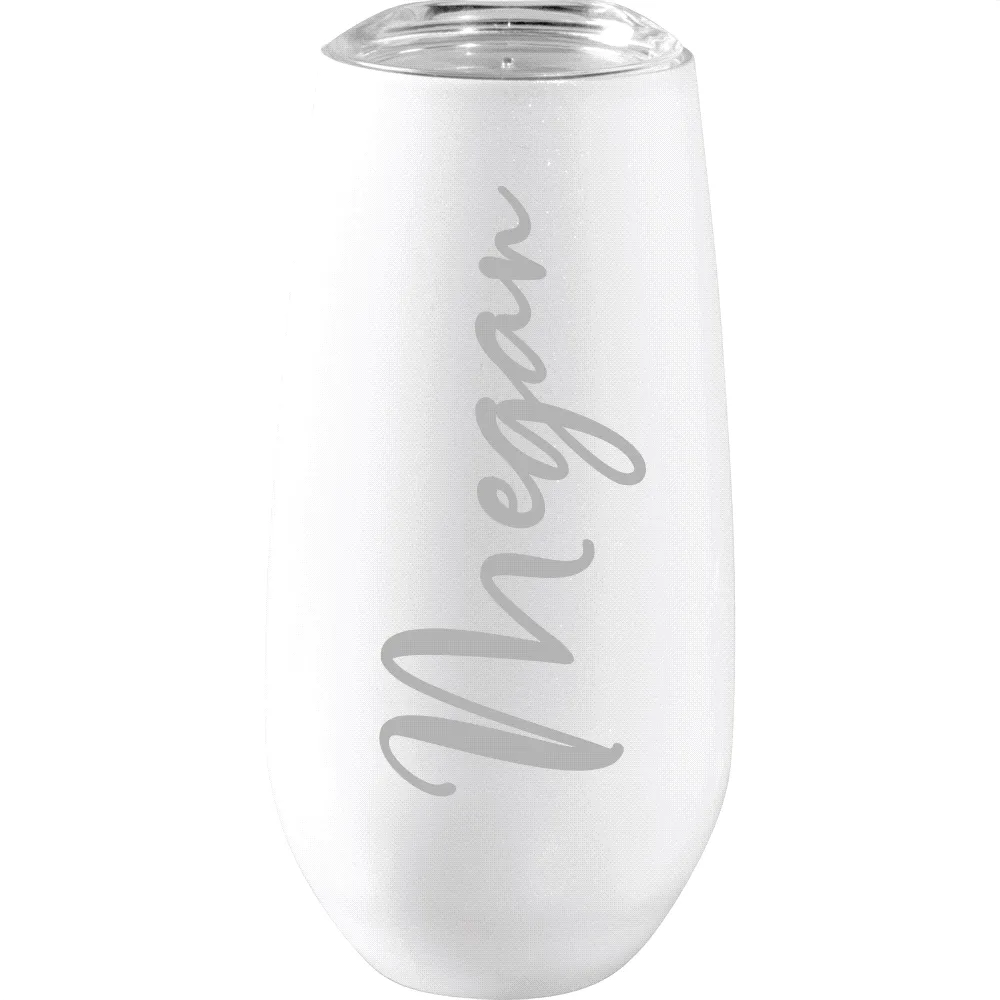 Custom Printed Rosa 170Ml Vacuum Champagne Flute White Online In Perth Australia