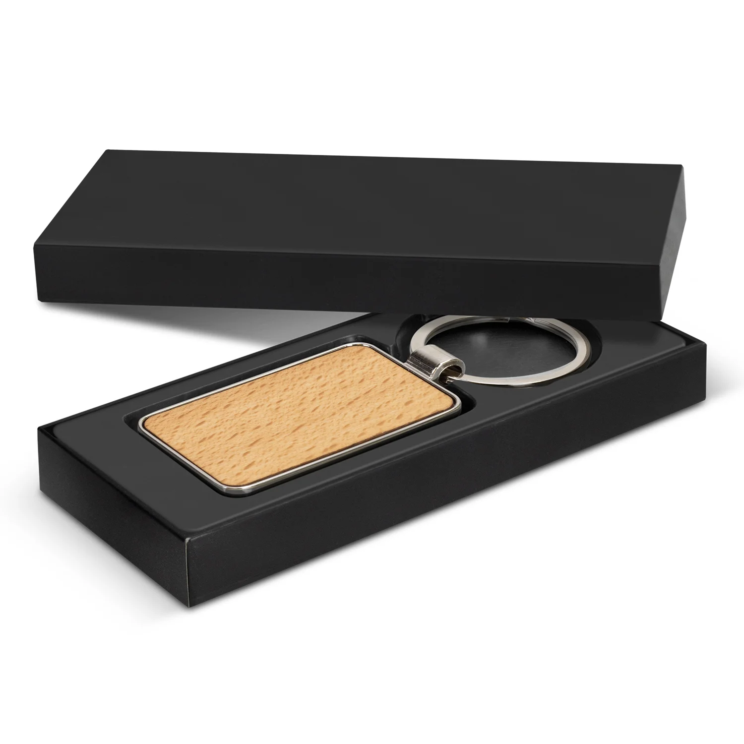 Custom Printed Santo Key Ring Rectangle Silver Gift Box Online In Perth Australia