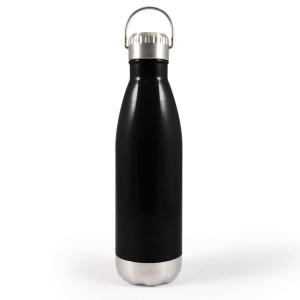 Custom Printed Soda Vacuum With Hanger Lid Black Insulated Bottles Online In Perth Australia