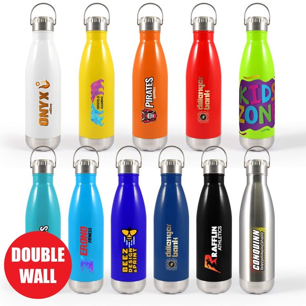 Custom Printed Soda Vacuum With Hanger Lid Main Insulated Bottles Online In Perth Australia