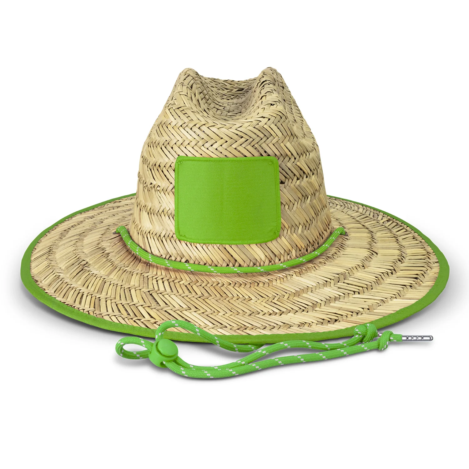 Custom Printed Tiki Straw Hat Bright Green Online In Perth Australia