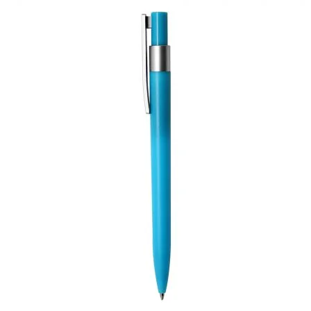 Custom Printed Torino Silver Plastic Pens Light Blue Online In Perth Australia