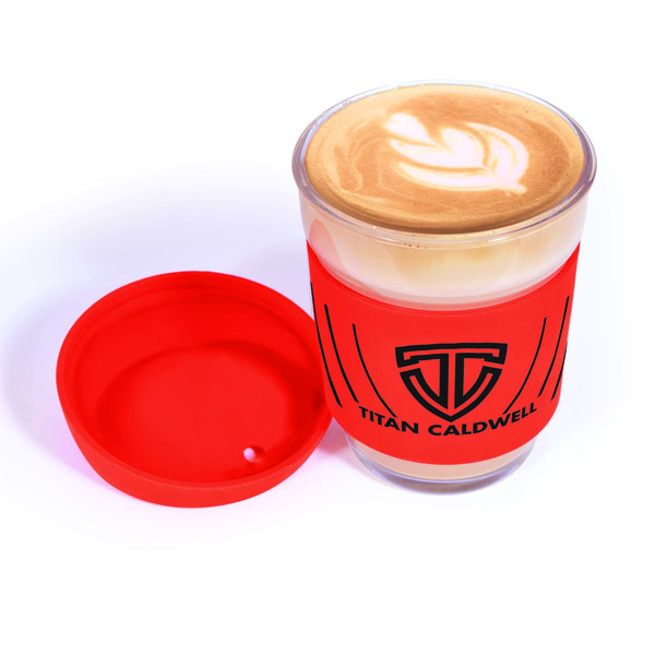  Custom Printed Vienna Coffee Cup Silicone Lid Logo Printed Glass Mugs Online In Perth Australia 